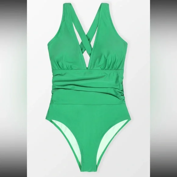 Daiquiri Ice Emerald Tummy Control Plus Size 3X Supportive One-piece Swimsuit